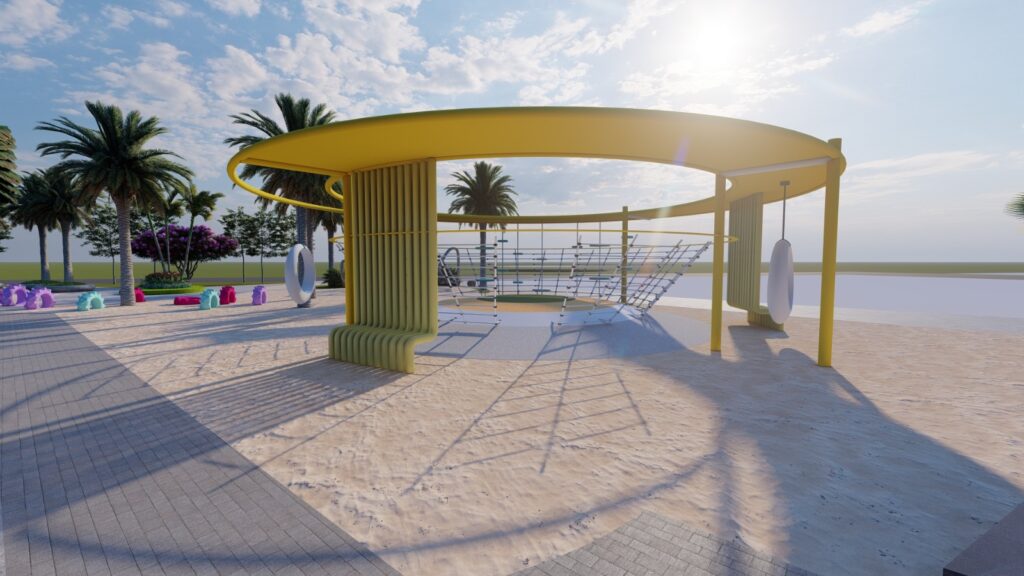 "Landscape layout in Shalimar Smart City – structured greenery and open space elements"