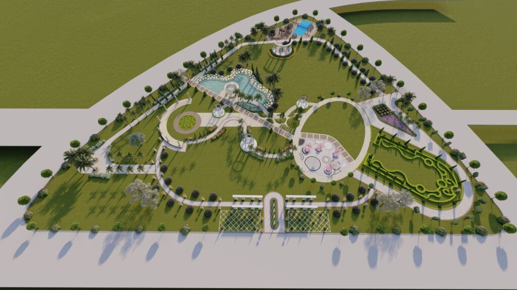 "Park and recreation area landscape – Sargodha smart city with user-focused greenery"