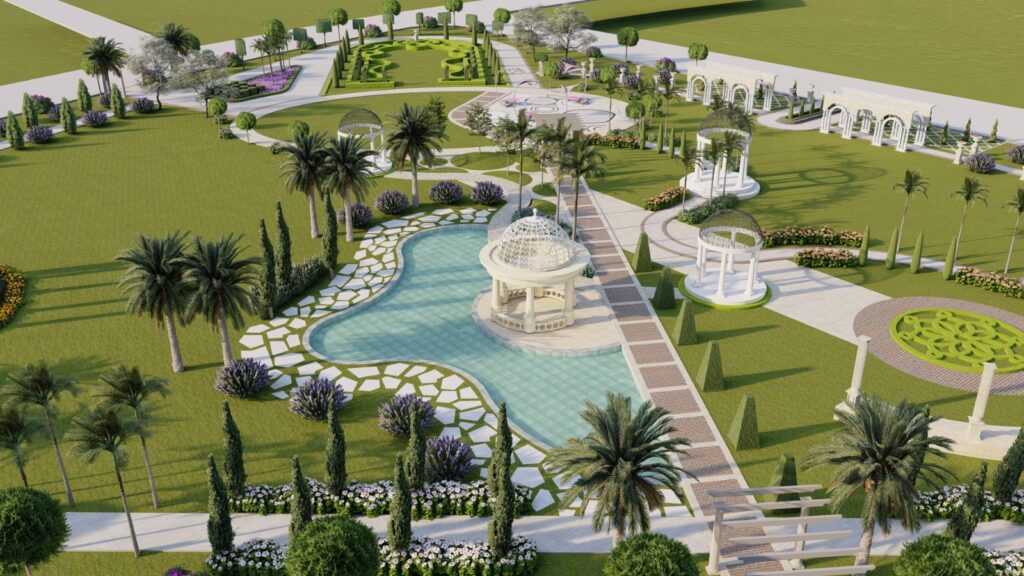 "Sustainable landscape architecture – Shalimar Smart City project with climate-conscious planting schemes"