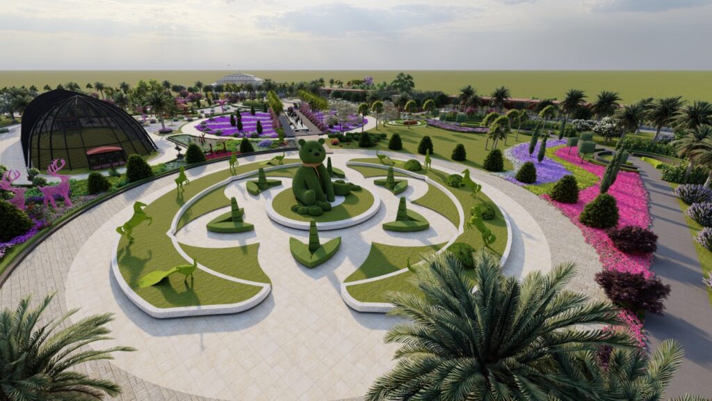 "PHA Zoo and Amusement Park landscape design – curated greenery around public recreation areas"