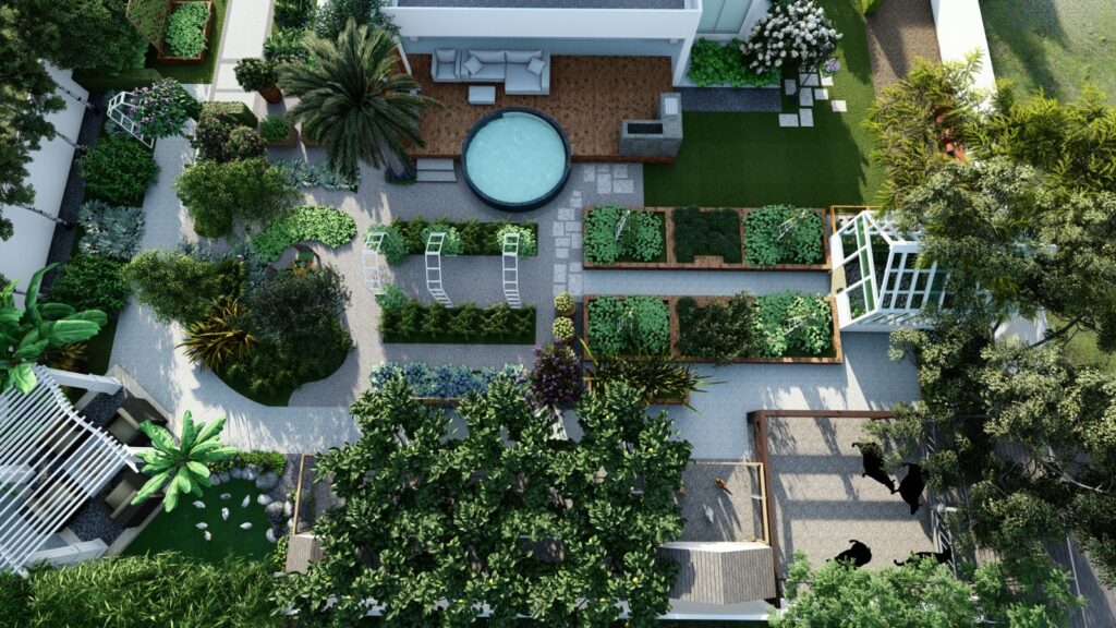 Biodiverse plant arrangement for soil health and ecosystem support