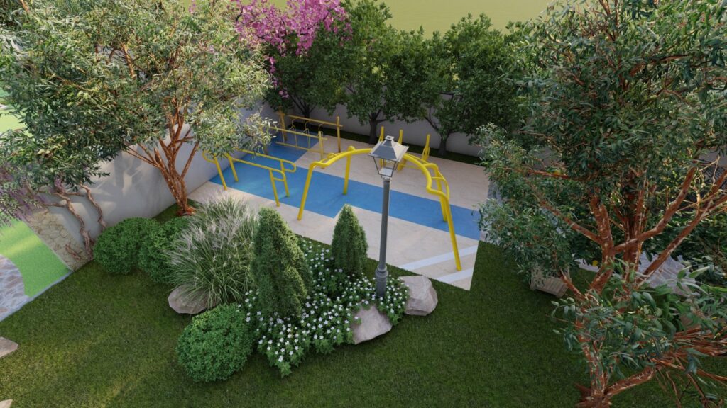 Mr. Haseeb’s English garden showcasing seasonal blooms and greenery