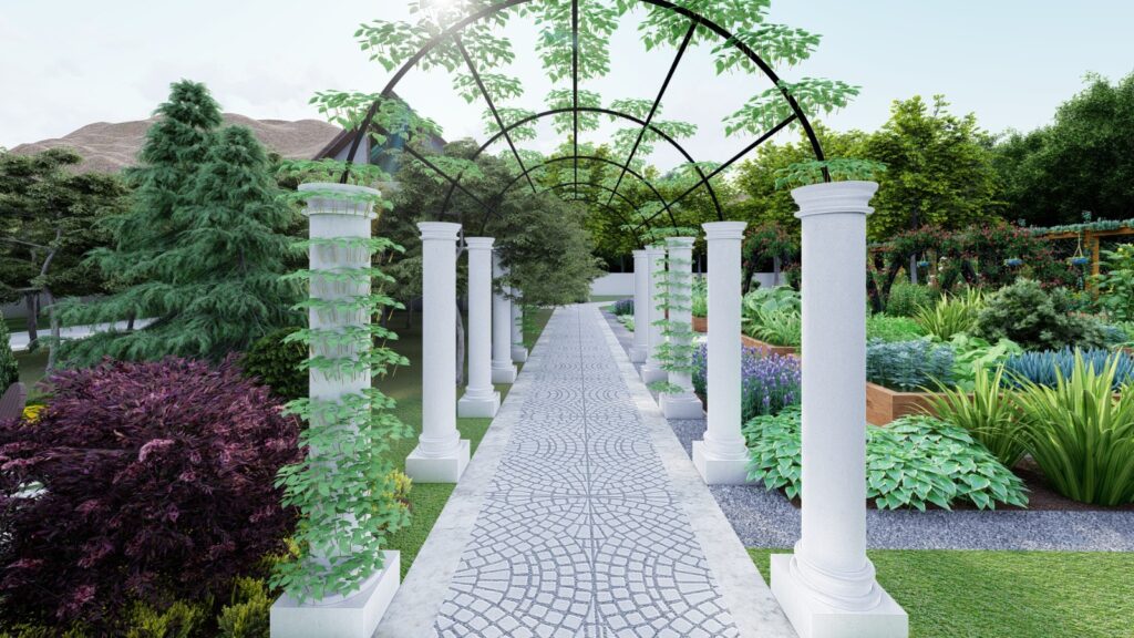 Sunlit garden area with modern design at Mr. SM Tariq’s property