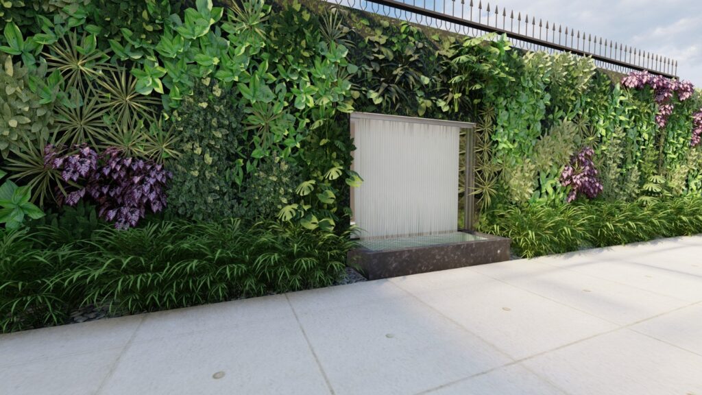 Green wall system at ZRK Islamabad enhancing aesthetics and air quality
