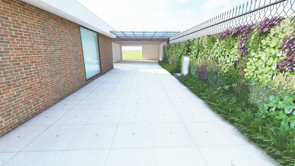 Vertical garden installation at ZRK Islamabad with lush green foliage