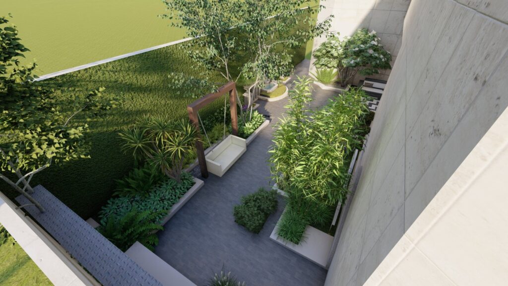 Stylish garden edging and turf installation at Ahmed Masood’s Islamabad home