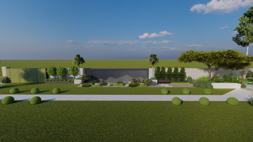 Clean hardscape and greenery combination – Mr. Jawad modern garden