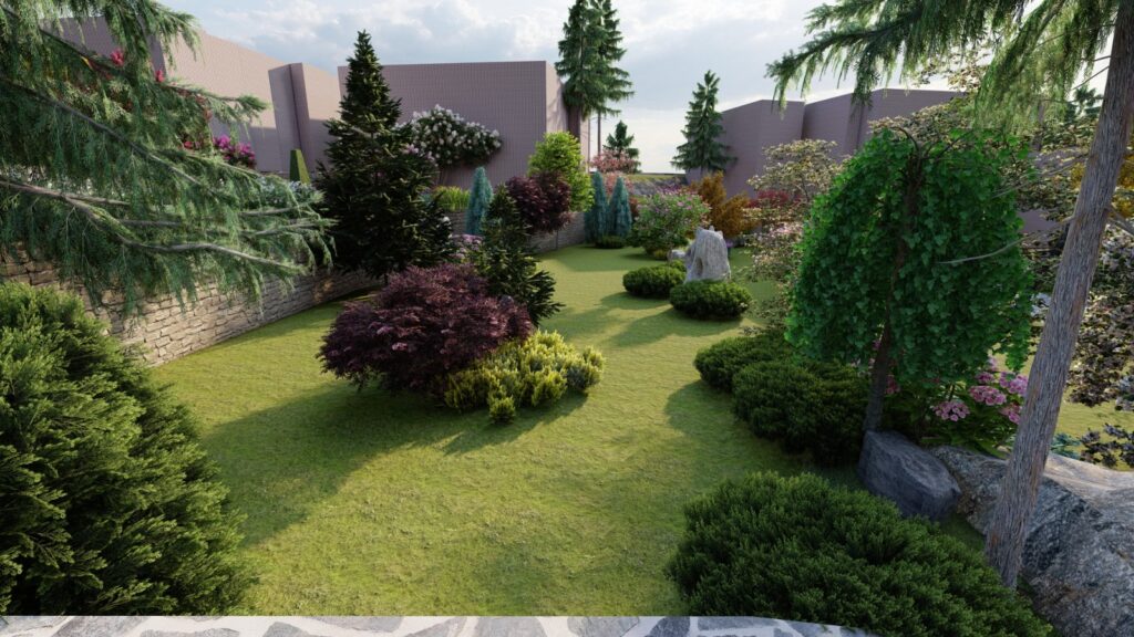 Sher Bagla Murree backyard transformation with English cottage garden landscape elements