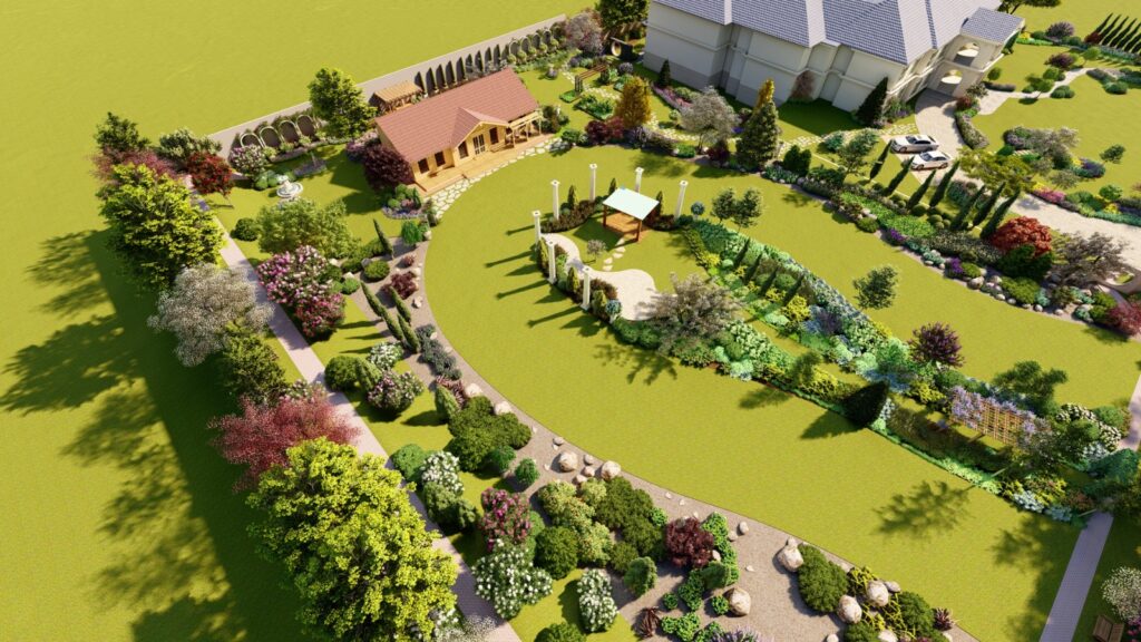 Lawn and planting layout for Mr. Umair’s Gulberg Greens residence
