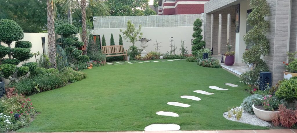"Refined garden aesthetics with a classical touch – project by LandscapeCompany.pk"