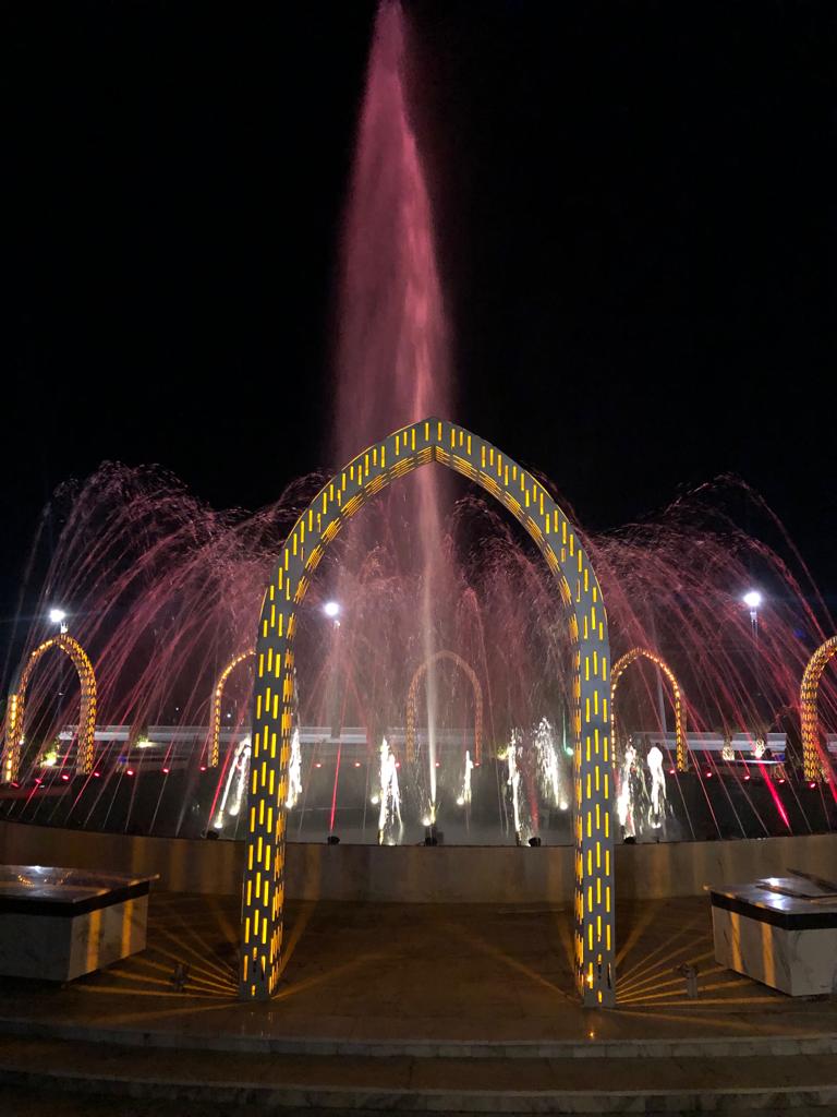 Completed commercial landscape execution at Shalimar Smart City Sargodha with vibrant plants