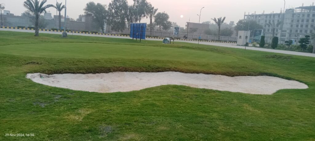 Finished landscape design at Icon Valley Phase 2 with lush green spaces and walkways